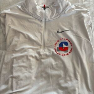 Nike White Chicago Marathon 3/4 zip